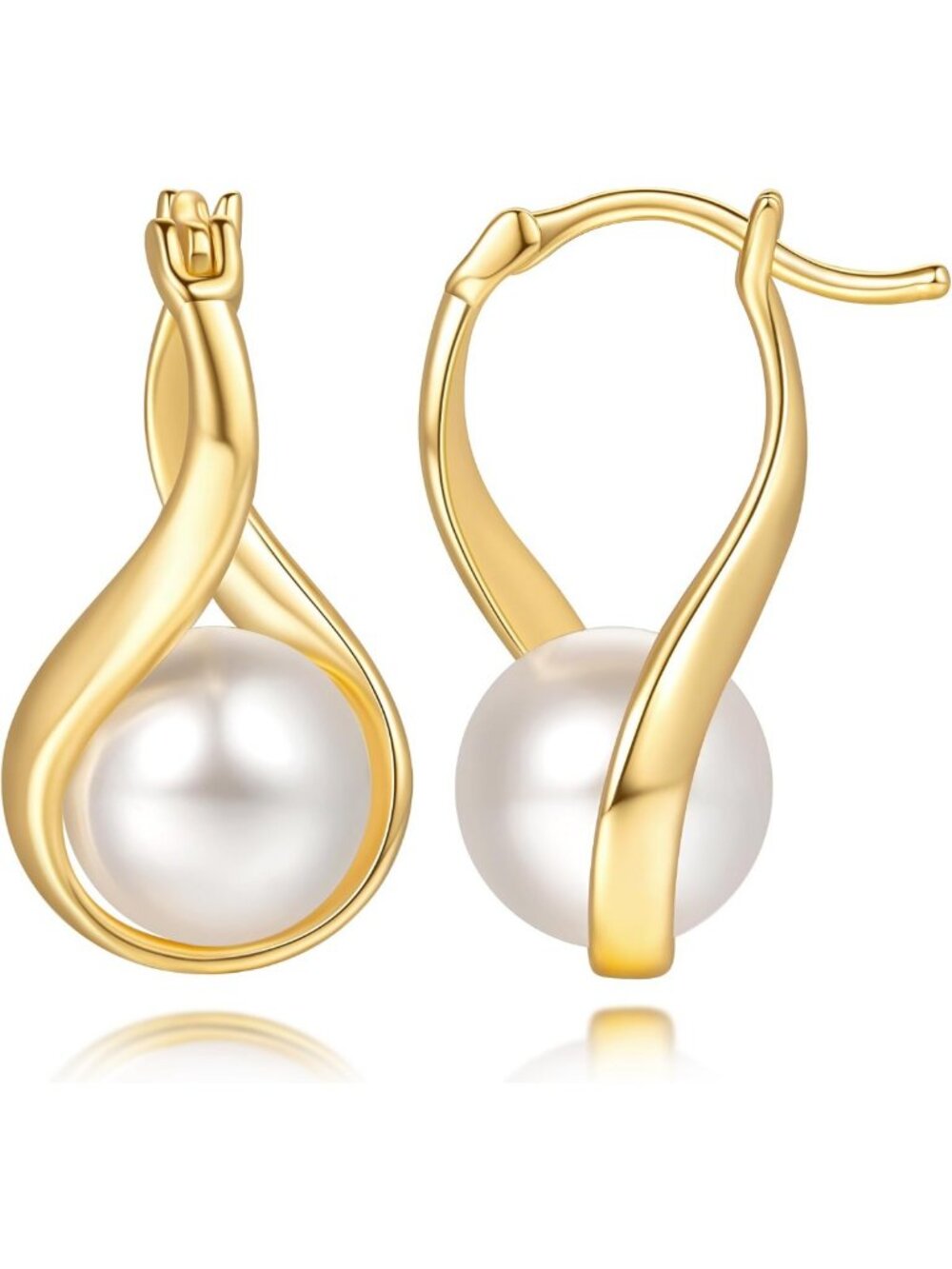 Elegant 14K Gold Hoop Earrings for Women - Classic Statement Jewelry Accessory